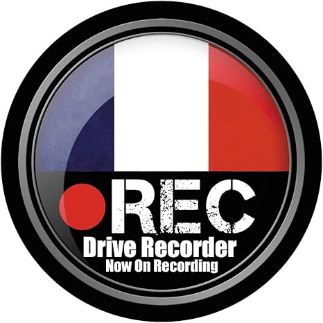 Amazon Biijo ドライブレコーダー 防水 耐熱 ステッカー シール ドライブレコーダーシール ドライブレコーダーステッカーあおり運転対策 国旗 C フランス 丸型 直径13cm シール ステッカー 文房具 オフィス用品