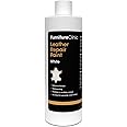 Furniture Clinic Leather Repair Paint | 2-in-1 Seal and Color | Use on Scratches, Tears, and Holes in Car Seats, Furniture | Quick and Easy Leather Repair Kit for Furniture (White, 500ml / 17oz)