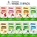 Naisture Collagen Facial Sheet Mask Pack (20 Sheets) Face Treatment Essence Face Masks - 15 Minute Application For Moisturizing Revitalizing Hydration 0.8 oz, Made in Korea - Assorted (2 of Each)