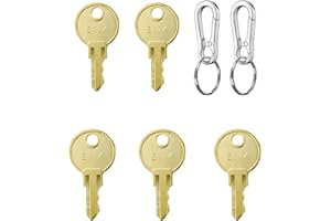 KLIVYA Keys for E114 / E-114 Toilet Paper Dispenser, Paper Towel, Toilet Tissue & Soap Dispensers Key Replacement,Pack of 5 + 2Pcs Keychain