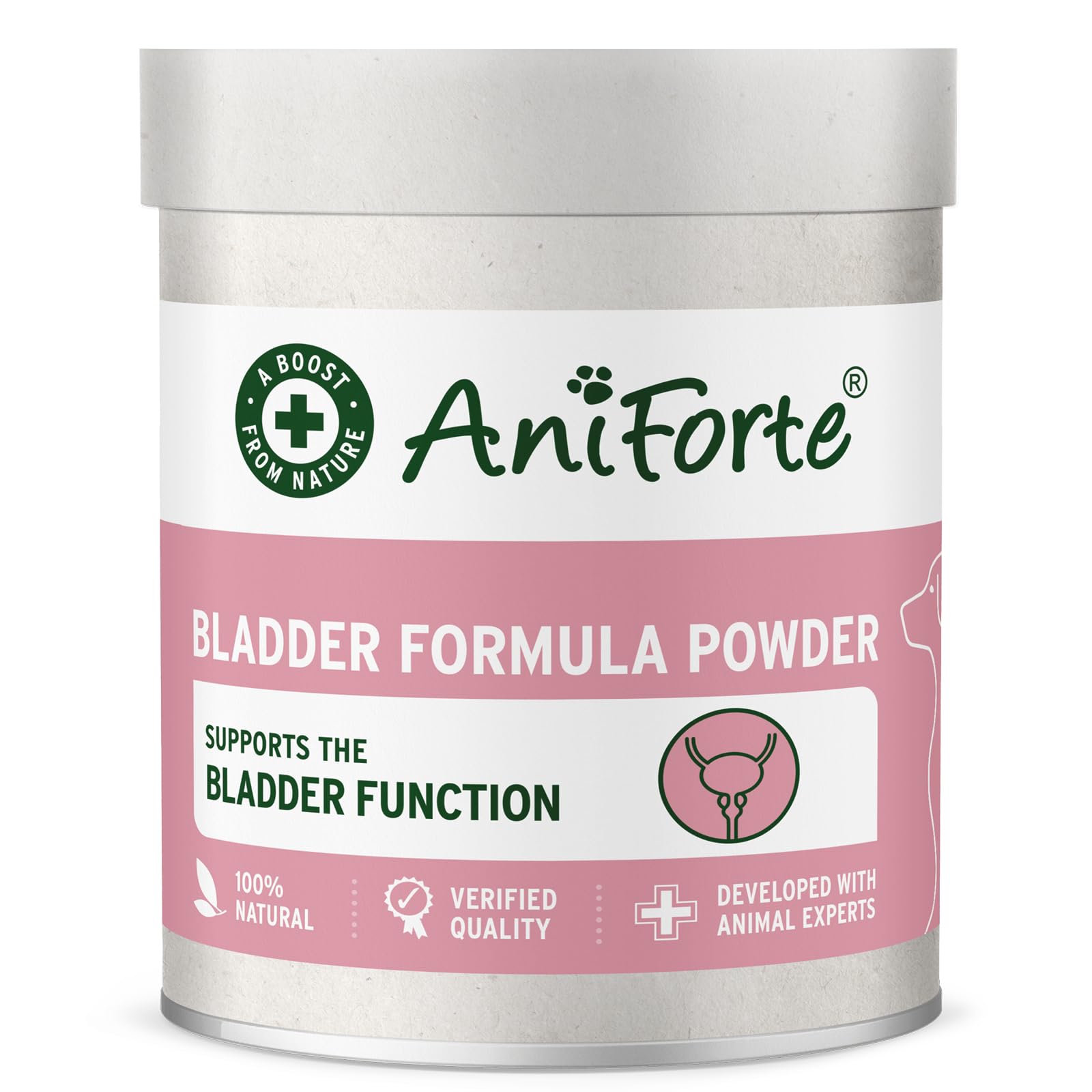 AniForte Bladder Formula for Dogs 100g – Used for Bladder Weakness & Urine Loss, Supports Bladder Function, Supplementary Feed for Incontinence