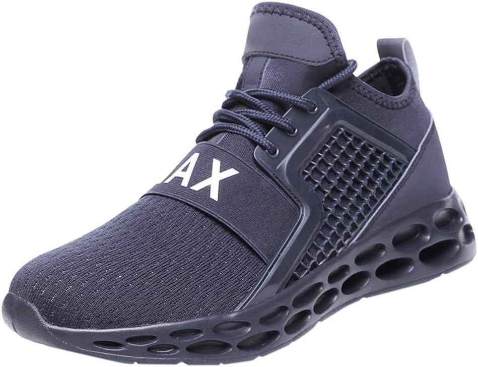 Men's Casual Running Shoes Outdoor Shoes Breathable Running Shoes Lace-Up Flats Fitness Lace-up Sneakers High Elastic Hollow Bottom Sneakers Woven Sports Shoes Athletics Shoes