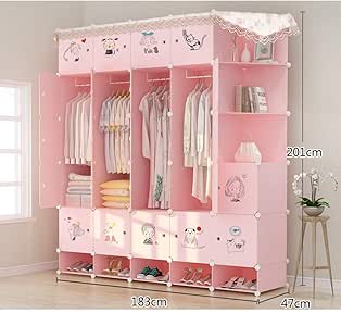 Portátil Armario Armario para Colgar Ropa, Combinación De Gabinetes