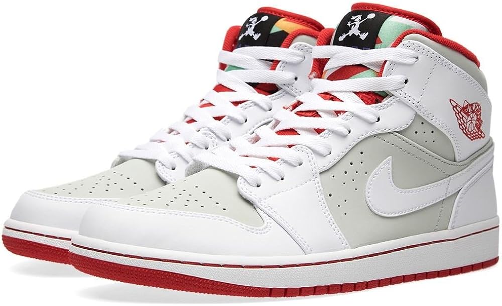 Amazon.com: Nike Men's Air Jordan 1 MID WB White/Silver/Red 719551-123 (SIZE: 12): Home & Kitchen