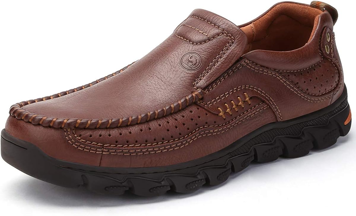 CAMEL CROWN Slipon Loafers RelaxedFit Flat