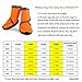 HaveGet Waterproof Dog Shoes Fluorescent Orange Dog Boots Adjustable Straps and Rugged Anti-Slip Sole Paw Protectors for All Weather Comfortable Easy to Wear Suitable for Large Dog (XS)