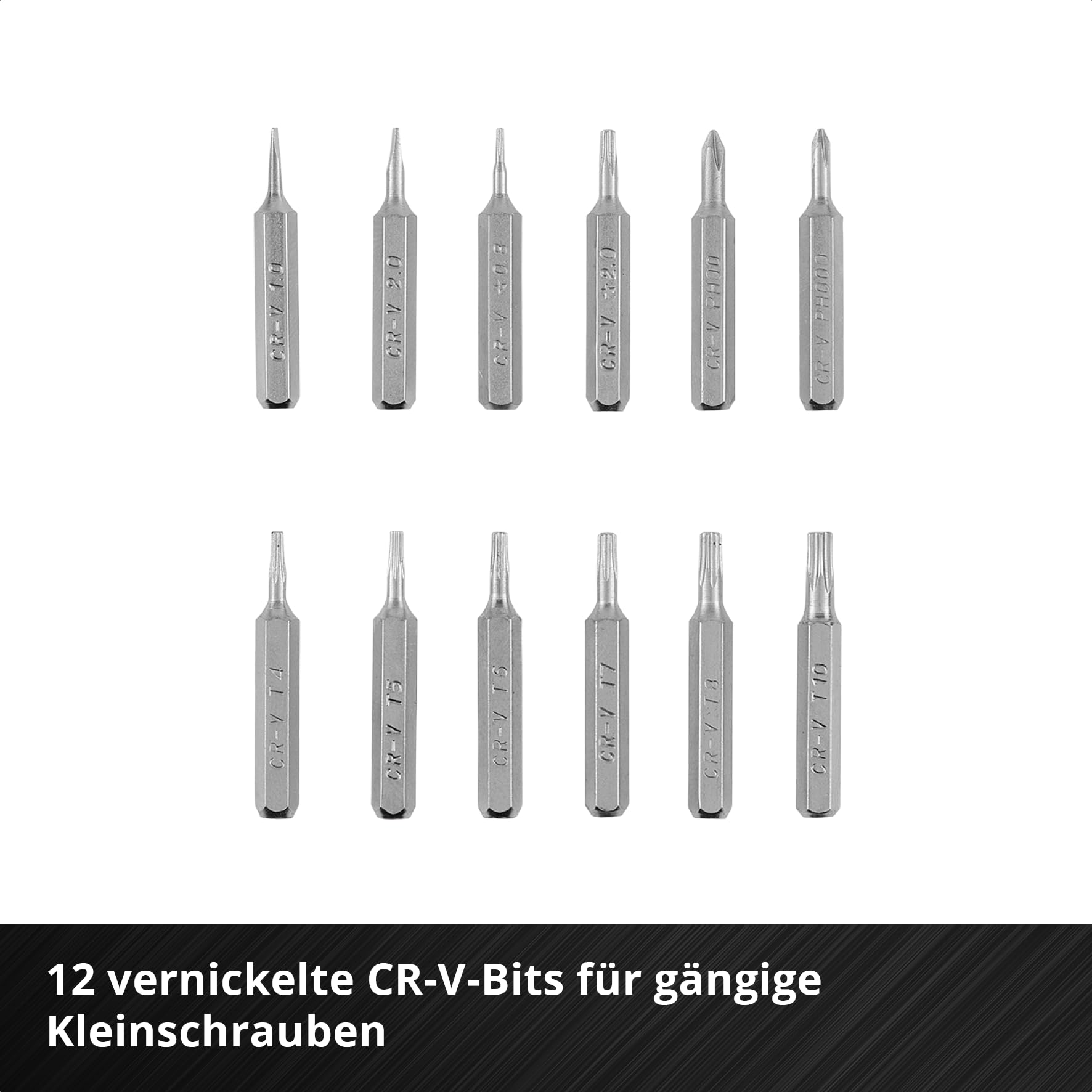 Original Einhell Smartphone-Reparaturset 18-tlg. (12 CR-V-Präzisionsbits, ergonomischer Schraubendreher, Öffnungswerkzeuge, Saugnapf, ideal für Elektrogeräte) 4