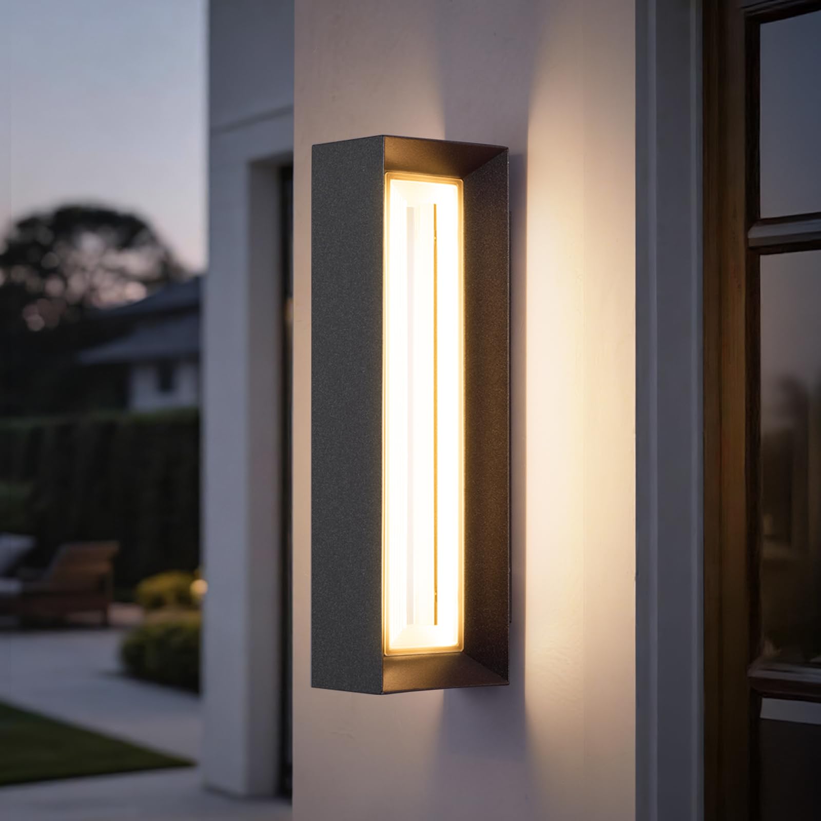 Photo 1 of PAKEDANDUN Outdoor Wall Lights, 20.5" Front Porch Light Fixture Waterproof Large Outdoor Sconces Wall Lighting Mount Hard Wired, 3000K Modern Outside House Light for Exterior Patio Garage Door