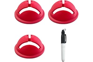3Pcs Golf Ball Line Marker Tool with Marking Pen, Professional Impact Ball Liner Stencil for Tour Players,Golf Chipping Direc