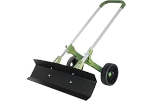 THEXCEPTIONAL Easy Doze-It 36" SnoDozer U-Power Grip | Wheeled Push Plow Snow Shovel for Driveway Side-Walk Snow Removal Made in USA by Vertex | Model EX980.36