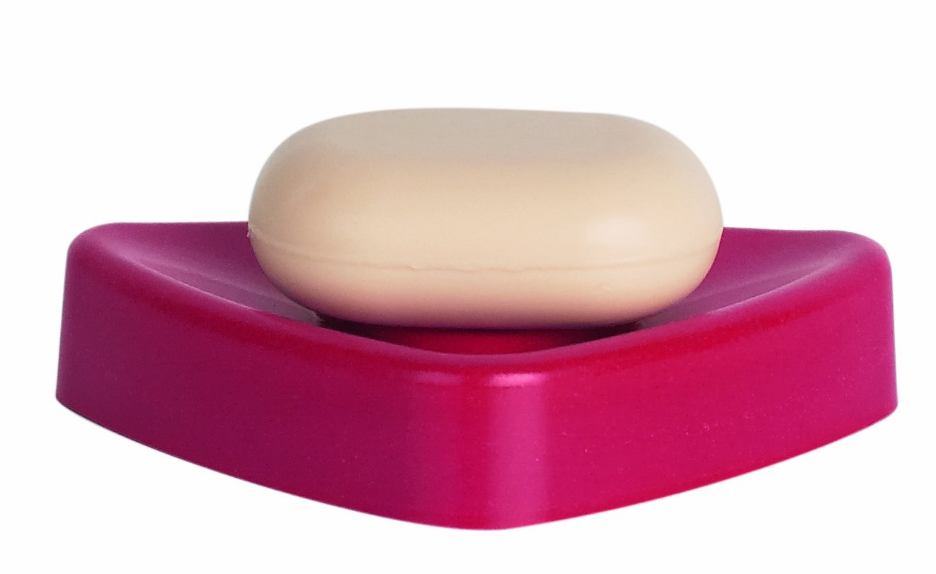 Spirella Trix Eco Plant Fibre Soap Dish, Red