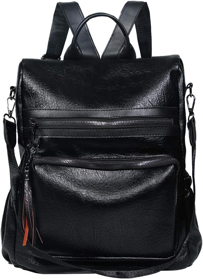 Women Backpack Purse Waterproof PU Leather Nylon Anti-theft Lightweight Fashion Shoulder Bag Ladies Travel bags