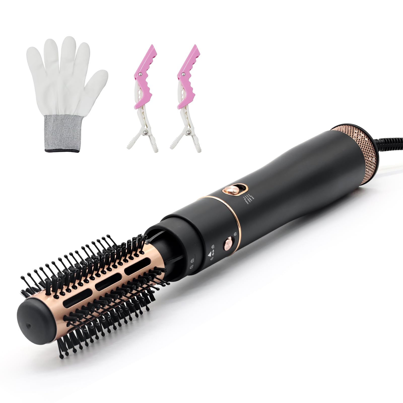 Lanboo 3 in 1 hair dryer brush hot air brush with adjustable