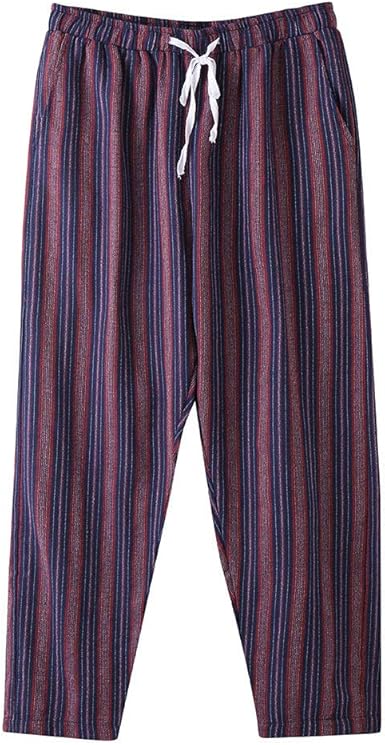 striped loose fit pants