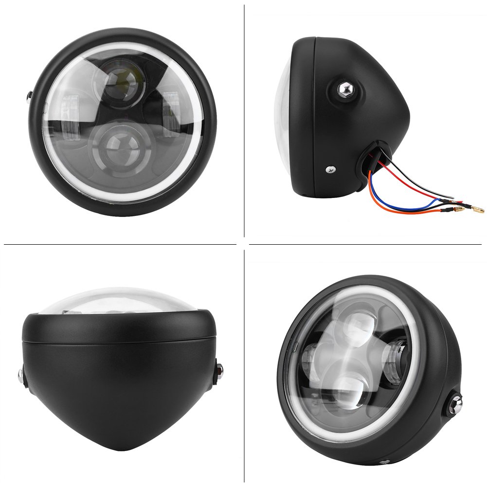 Faro Moto LED COB EVGATSAUTO BA20D: 800 Lumen Con Abbaglianti E Anabbaglianti | Sostituzione Universale Per Scooter E Motocicli
