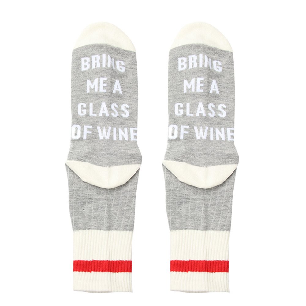 ASDOMO Unisex Knit Socks If You Can Read This Bring Me Wine Socks - The Tube Socks English Men\'s And Women\'s Cotton