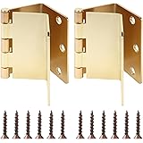Handicap Brass Expandable Door Hinges, Offset Door Hinges - 2 Swing Hinge in Satin Chrome