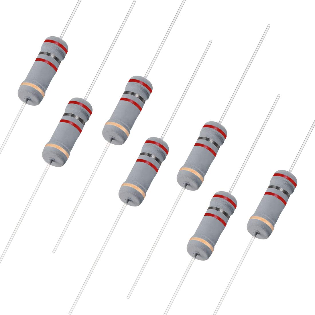 uxcell 200Pcs 22 Ohm Resistor, 2W 5 Tolerance Carbon Film Resistors