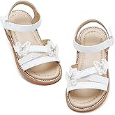 Otter MOMO Girls Open Toe Princess Flat Sandals with Comfort Sole Summer Sandals