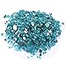 Onlyfire Fire Glass for Natural or Propane Fire Pit, Fireplace, or Gas Log Sets, 10-Pound, 1/4-Inch, Reflective Caribbean Blue