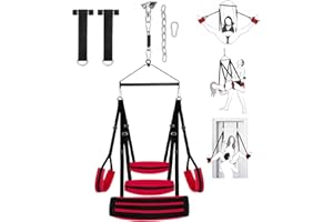 Upgraded BDSM Sex Swing 360° Spinning Ceiling Sex Swings Indoor Sling with Soft Widened Padding, Adjustable Sex Straps, Sturd