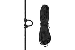 VGEBY Bowstring Loop, Archery Compound Bow D-Loop Rope Wire String Bow Release Nock Loop Accessory(Black) Bcy 24 D Loop Material 2.44Mm Archery Rope D Loop