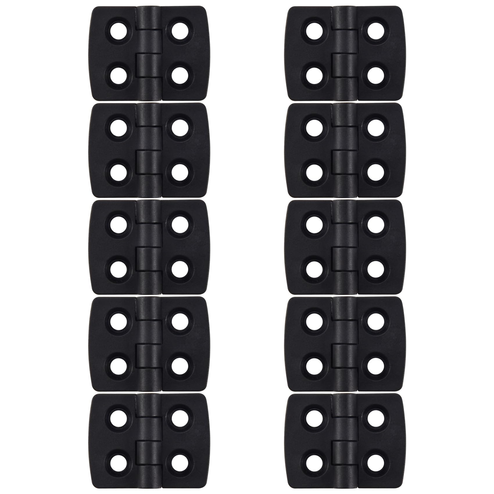Mircube 10pcs Reinforced Black Plastic Door Hinges 40mm x 30mm