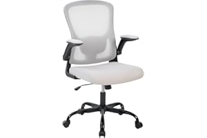 Office Computer Chair with Headrest, Mesh Home Office Chair with Adjustable Back Support & Armrest, High Back Ergonomic Rolli