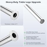Amazing Tour Adjustable Table Legs 710-1100mm 4 Pack Heavy Duty Steel Silver view 4