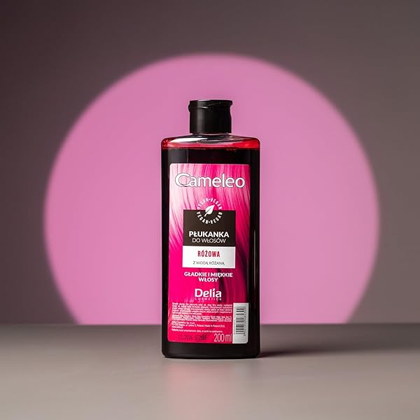 CAMELEO – PINK HAIR TONER WITH ROSE WATER, NO YELLOW SHADES, TONES, SEMI PERMANENT HAIR DYE – BLONDE, GREY HAIR – COLOUR & CARE – PARABEN FREE | 200ML