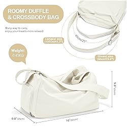 Small Gym Bag with Shoe Compartment, Workout Sport