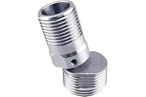 Fenteer Adjustable Eccentric Nipple,Shower Faucet Adapter Sturdy Easy Installation Angled Curved with 360 Degree Rotation for