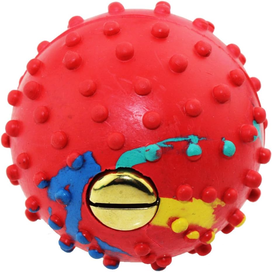 Aduck Dog Ball Toys with Jingle Bell [Bite Resistant] Puppy IQ Treats Ball Interactive Food Dispensing Dog's Toy for Aggressive Chewers