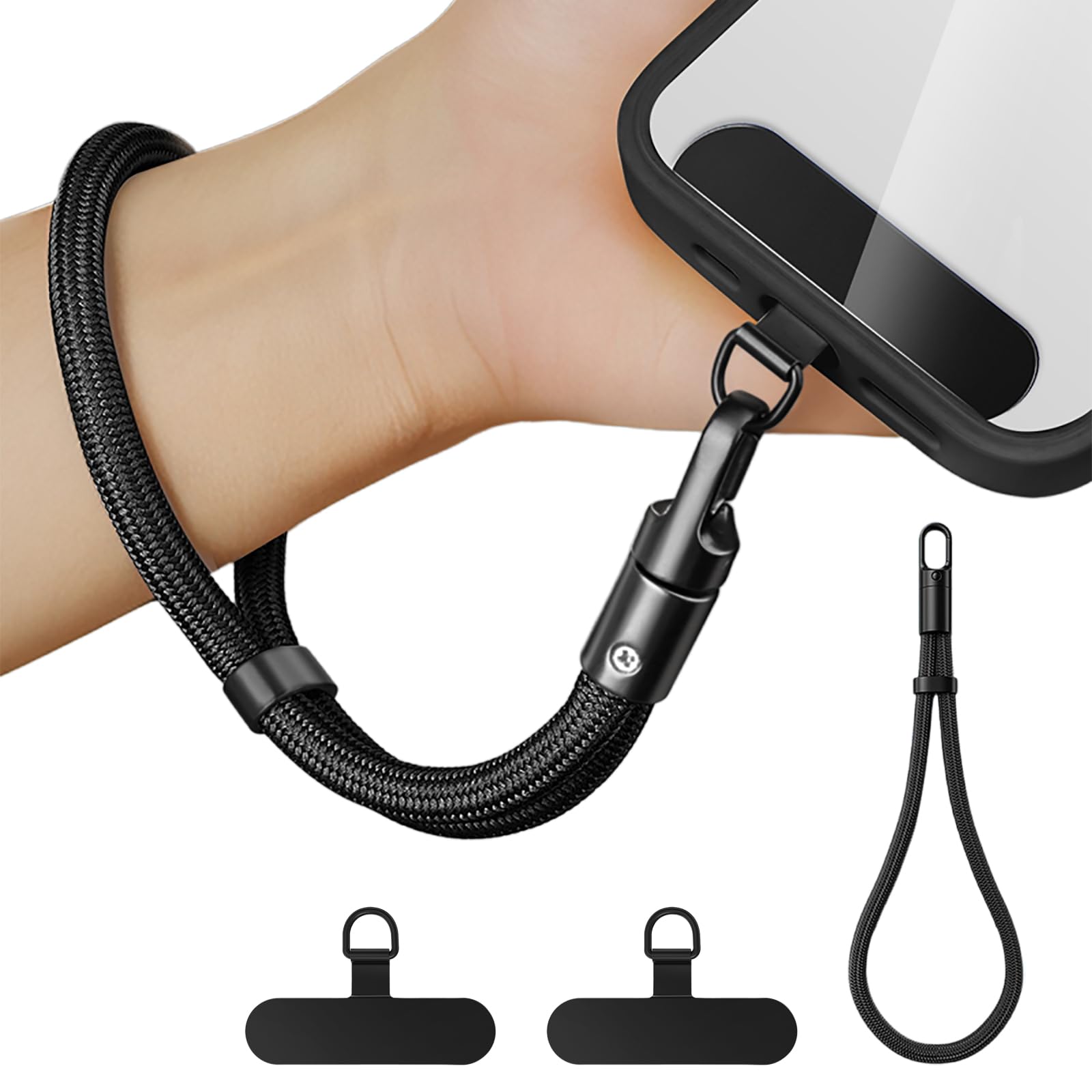 Photo 1 of XCHKRM Universal Adjustable Phone Wrist Strap With 2 Metal Tether Tabs?Wristlet & Hand Cell Phone Lanyard for Women and Men