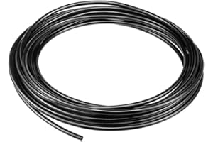 ZAQW Pneumatic Hose 4mm OD 2.5mm ID Polyurethane PU Air Hose Pipe Tube 5 Meter 16.4ft Black
