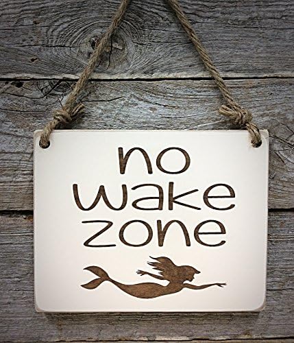 No Wake Zone - Baby Shower Gift - Nursery Sign - Baby Sleeping Sign - Nursery Mermaid Decor