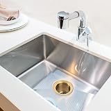 LQS Golden Extended Sink Flange for Deep Garbage Disposal Sinks - 3.5 Inch Drain view 6