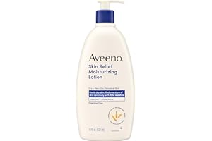 Aveeno Skin Relief Moisturizing Lotion Heals Very Dry, Sensitive Skin, Fast-Absorbing Body Lotion with Soothing Triple Oat & Shea Butter Formula, Fragrance Free, Non-Comedogenic, 18 fl. oz