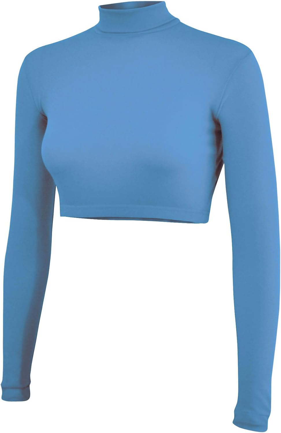 Cheer Uniforms Chass Girls Long Sleeve Cropped Bodysuit, Mock Neck