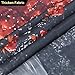 Uphome 72 x 72 Inch Waterproof Grey Paris Eiffel Tower Custom Bathroom Shower Curtain - Cityscape Red Flower Polyester Fabric Bathroom Curtain Ideas