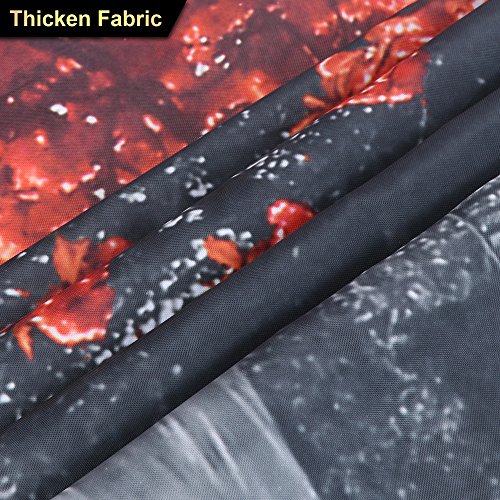 image for Uphome 72 X 78 Inch Waterproof Grey Paris Eiffel Tower Custom Bathroom