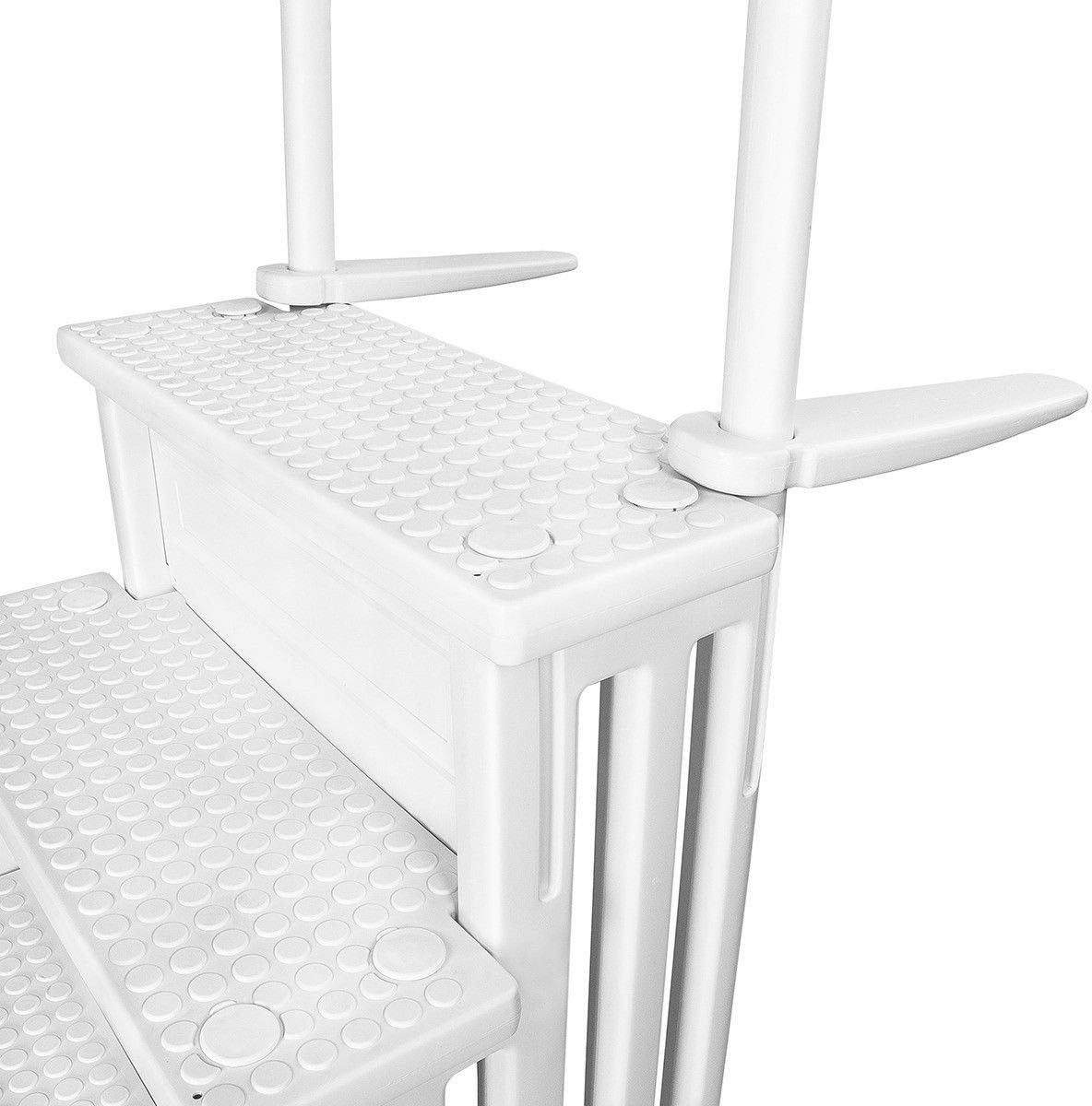 32 Inch Safety Step Above Ground Swimming Pool Ladder /W Handle Slip Prevent : Garden & Outdoor