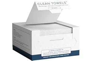 Clean Skin Club Clean Towels, 100% USDA Biobased Dermatologist Approved Face Towel, Disposable Clinically Tested Face Towelet