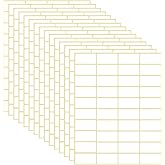 600PCS White Sticker Labels, Removable Blank Labels for Address & Name Tags, Water Proof & Printabe Label Paper Sticker Label for Folders Food Containers Shipping(15 Sheets-19 * 36MM)