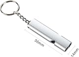 Noopel Emergency Survival Whistle 2 Pack with Keychain Aluminum Alloy view 5