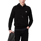 Lacoste mens Men's Long Sleeve Solid Pop Over SweaterSweatshirt