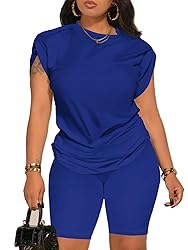 PINSV Women 2 Piece Outfits Summer Sweatsuits Track