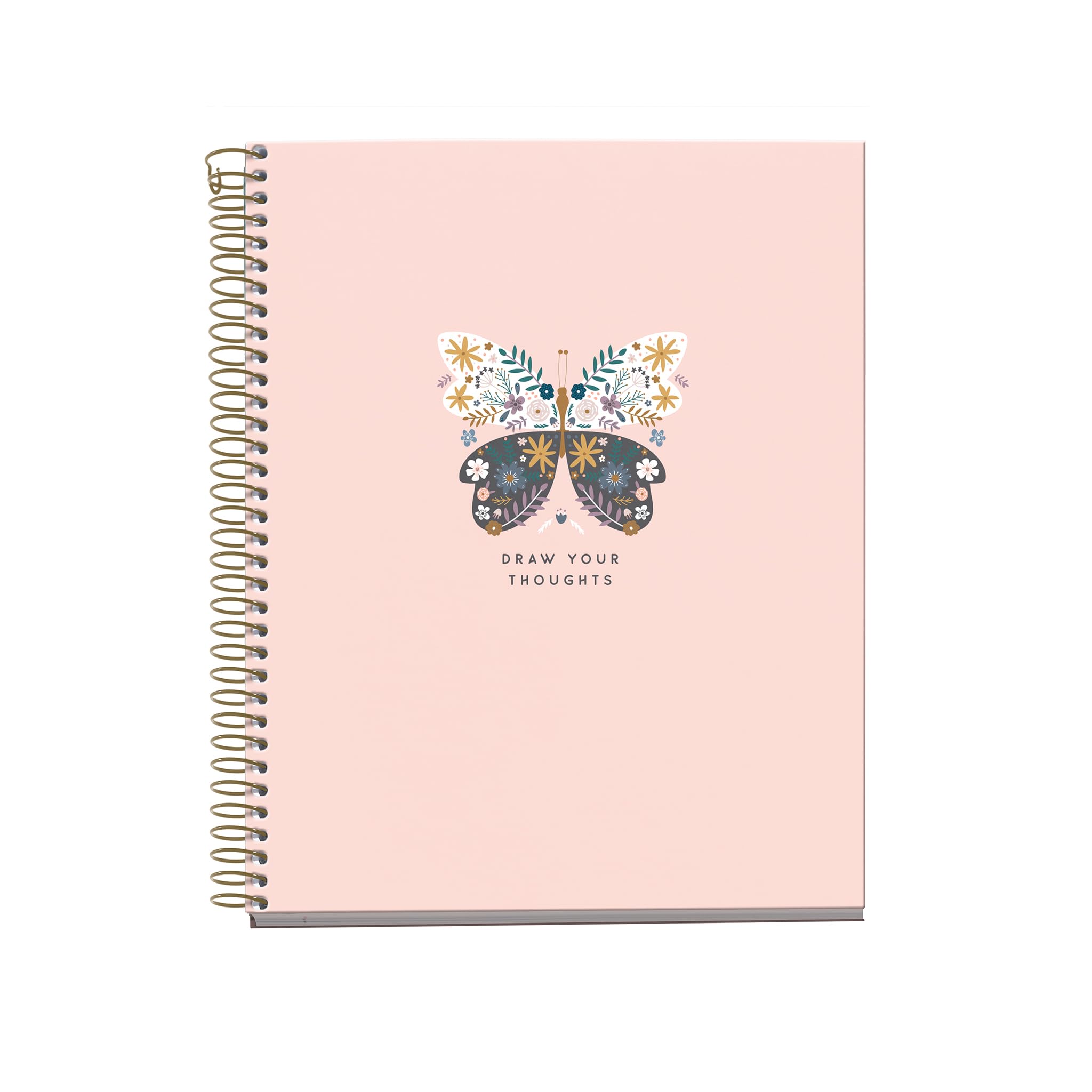 Miquelrius - A5 Notebook, 4 Colour Stripes, 5 x 5 mm, 120 Sheets of 70 g/m², Spiral, Squared Notebook, Sweet Butterflies Collection, Butterfly