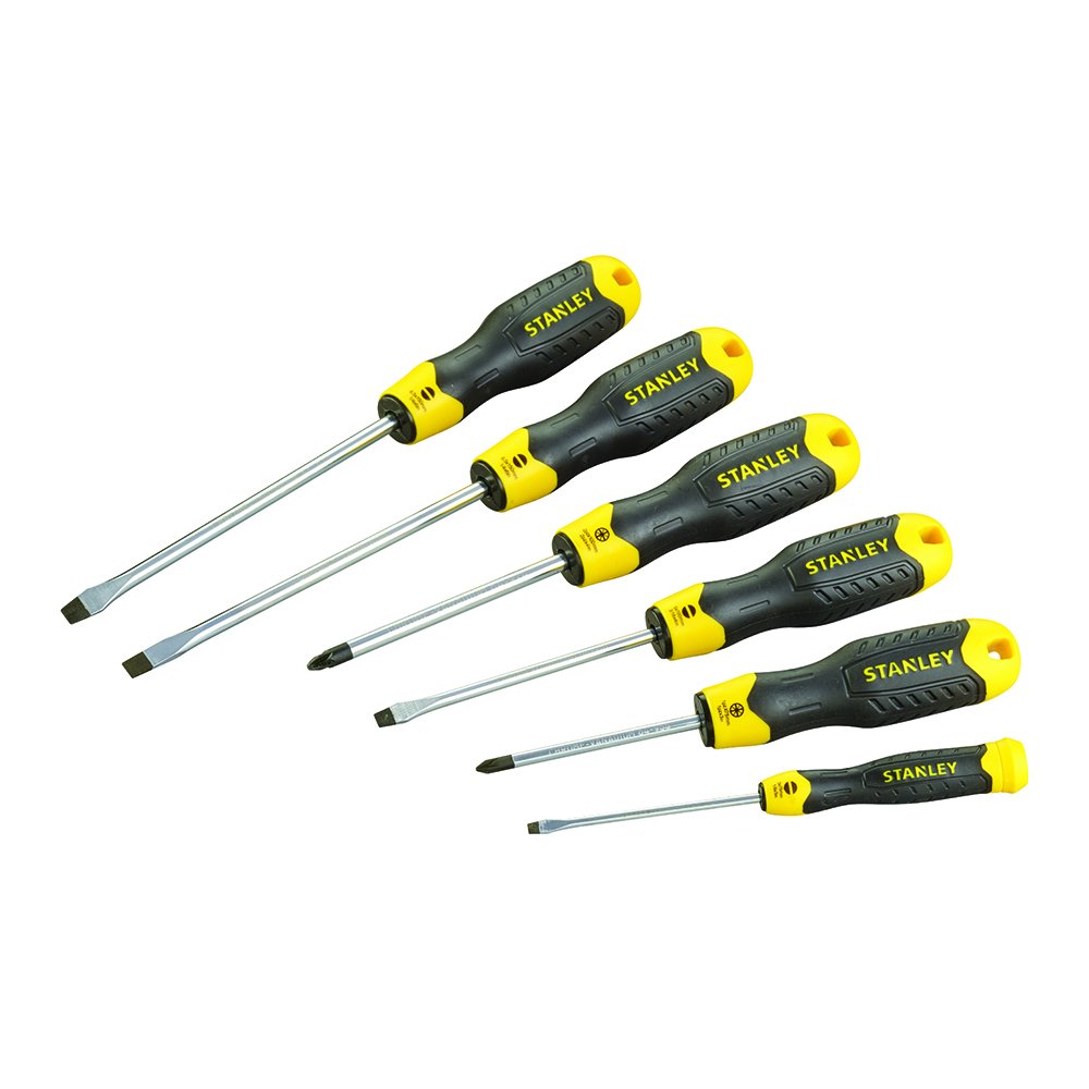 Stanley 598001 Cushion Grip Screwdriver Set (6 Pieces), STA598001