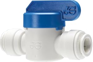 John Guest PPSV041212WP Plastic Push Shut Off Valve, 3/8 in. Tube OD, White